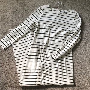 J.Crew Black and White stripe maxi dress! Size M